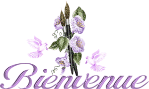 Gif animé bienvenue bleué